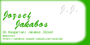 jozsef jakabos business card