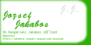 jozsef jakabos business card